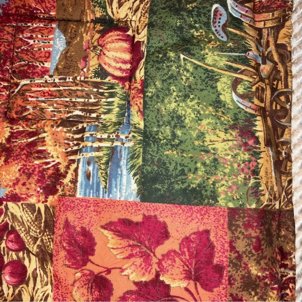 Autumn Harvest & Winter Snowman Double Side Throw Blanket 42x44 inches‎
